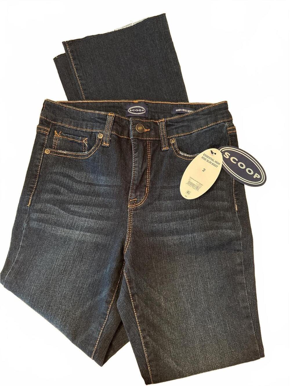 NWT Scoop Essential High Rise Slim Boot Jean 2